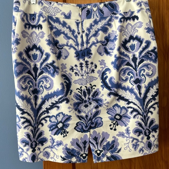 Merona purple, navy and white floral print skirt - Picture 2 of 7